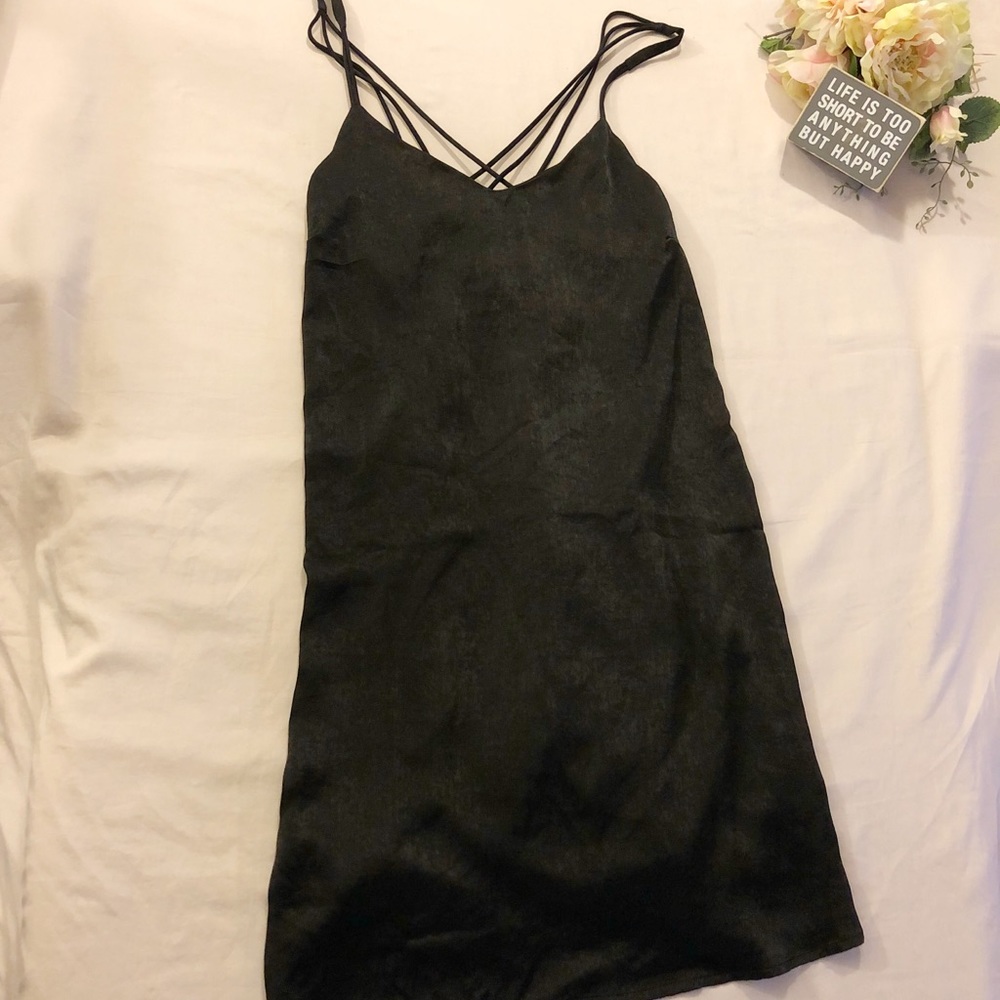 B.Original Black Dress with spaghetti straps Large